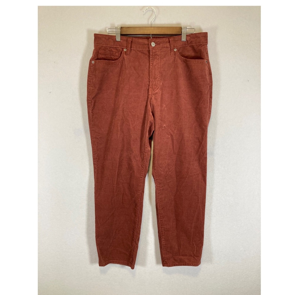 Boho Fall Old Navy Womens 12 Terracotta High Rise OG Straight‎ Corduroy Pants
